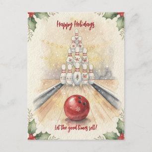 Fêtes Annuelles Cartes de vœux de Noël pour le bowling
