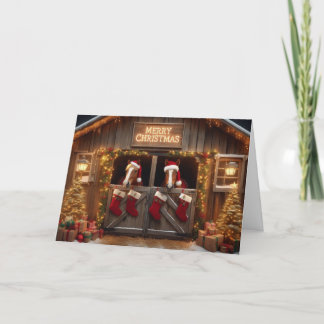 Fêtes Annuelles Cartes de voeux de Noël pour les chevaux.
