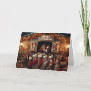 Fêtes Annuelles Cartes de voeux de Noël pour les chevaux.
