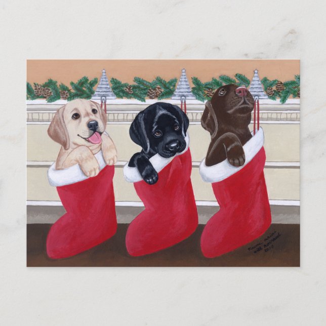 Fêtes Annuelles Cartes de voeux de Noël pour marionnettes de Labra (Devant)