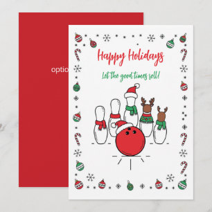 Fêtes Annuelles Cartes de vœux de Noël pour quilleurs