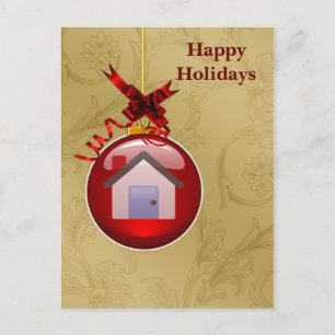 Fêtes Annuelles Cartes de vœux de vacances pour immobilier