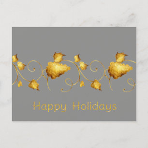 Fêtes Annuelles Cartes de vœux en feuilles d'or pour entreprise