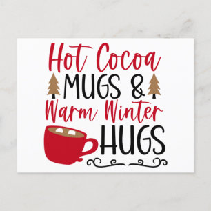 Fêtes Annuelles Cartes de vœux et câlins de chocolat chaud pour le