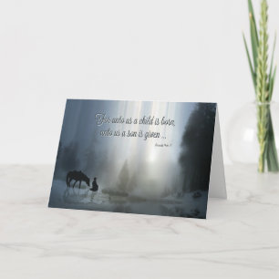 Fêtes Annuelles Pour nous un fils est né, Cowboy Cartes de Noël