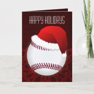 Fêtes Annuelles pour un joueur de baseball les cartes de Noël