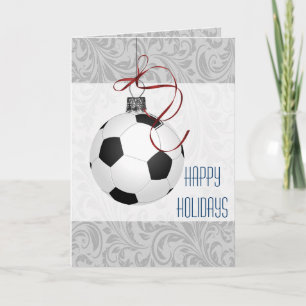 Fêtes Annuelles pour un joueur de football Cartes de Noël