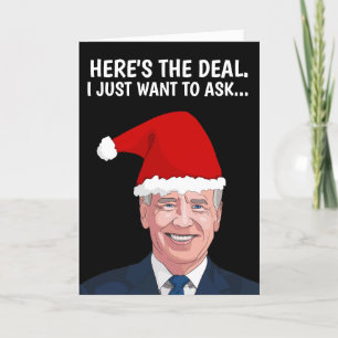 FÊTES ANNUELLES SNIFFER JOE BIDEN FUNNY CARTES DE NOËL POUR ELLE