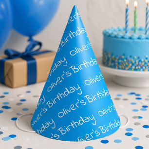 Fêtes Chapeaux de fête bleus personnalisés pour l'annive