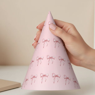 Fêtes Chapeaux de fête d'anniversaire à motif ruban rose