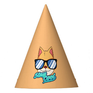 FÊTES CHAPEAUX DE FÊTE D'ANNIVERSAIRE POUR CHAT COOL