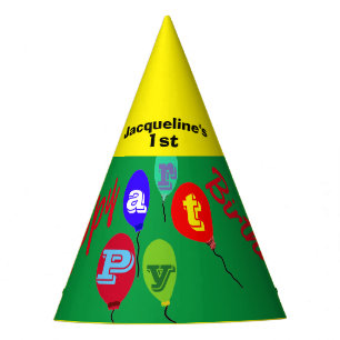 Fêtes Chapeaux de fête jaunes et verts Ballons