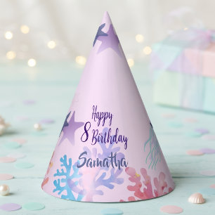 Fêtes Chapeaux de fête Sous l'Océan Rose et Violet Anniv