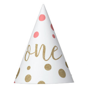 Fêtes Chapeaux de premier anniversaire à paillettes rose