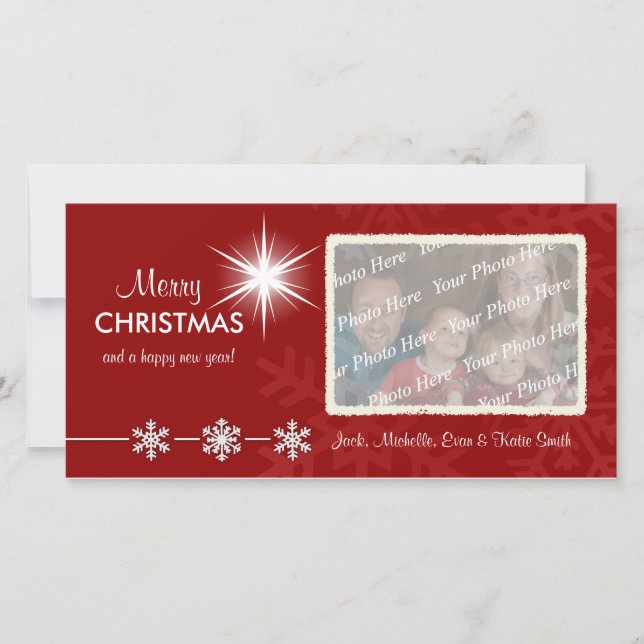 Fêtes de Noël Cartes photos Customisés (Devant)