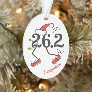 Fêtes de Noël personnalisées 26.2 Marathon amus