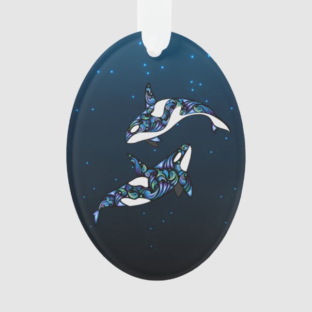 Fêtes de Noël Personnalisées Orca Whale Couple (devant)
