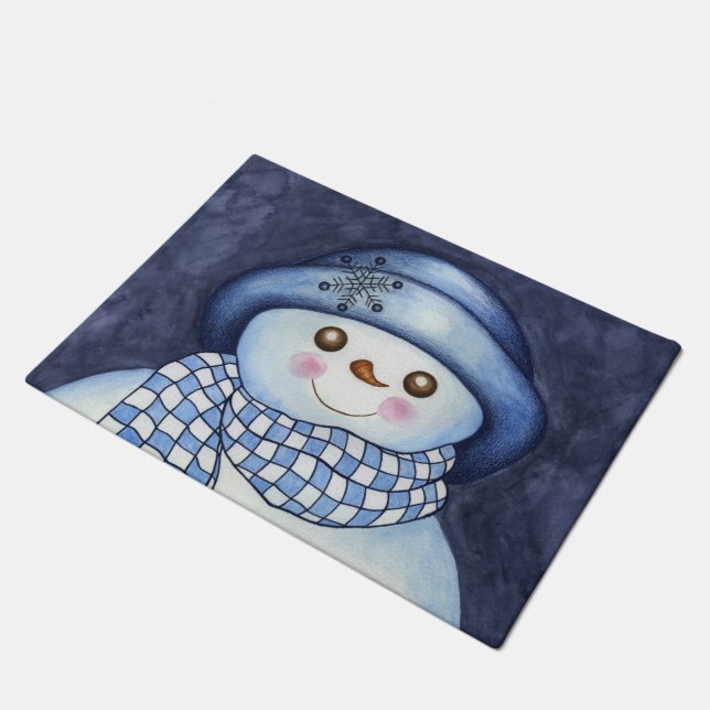 Fêtes de Noël Snowman Doormat tapis (Incliné)