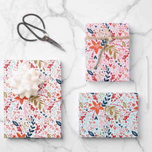 Fêtes de Noël Thème Enveloppement Feuilles de papi