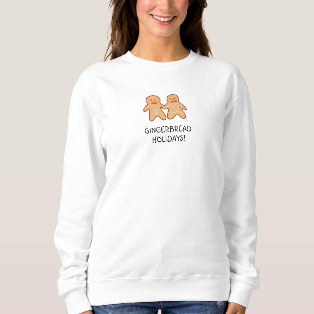 Fêtes de pain d'épices Sweatshirt de Noël (Devant)
