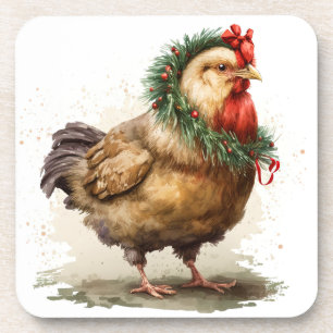Fêtes / Dessous de verre de poulet de Noël