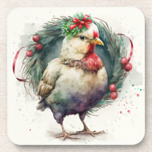 Fêtes / Dessous de verre de poulet de Noël