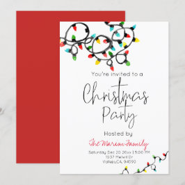 Fêtes Noël lumière Noël invitation de fête