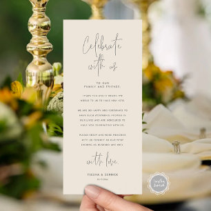 Fêtez Avec Nous, Place Setting Carte de remercieme