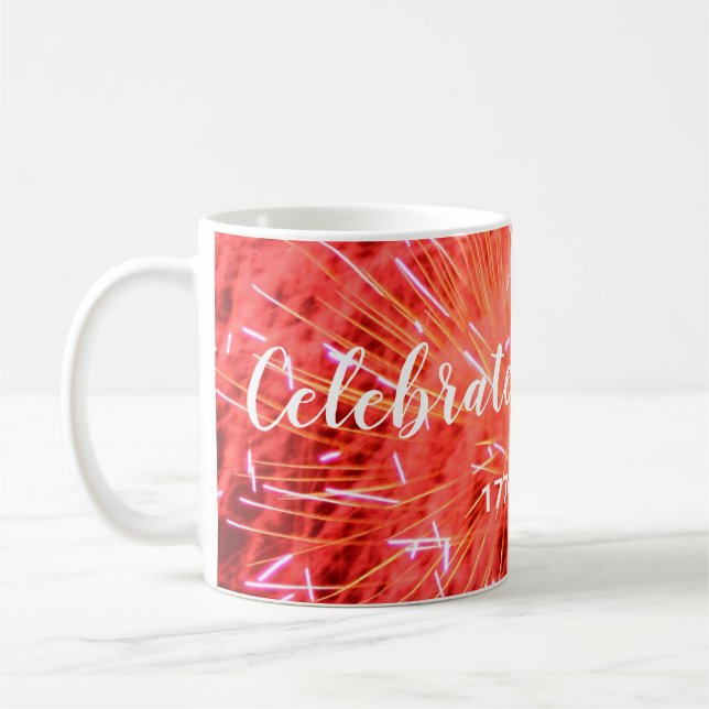 Fêtez ! Feu d'artifice explosion café Mug (Gauche)