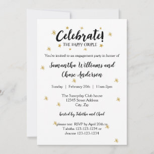 Fêtez le couple - Invitation de la partie d'engage