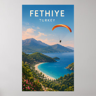 Fethiye Türkei Blaue Lagune und Bergblicke Poster