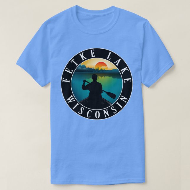 Fetke Lake Wisconsin Canoeing T-Shirt (Design vorne)