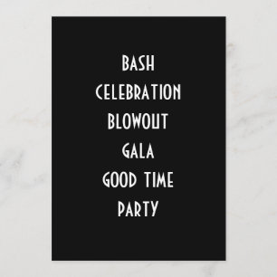 FÊTONS SANS RAISON INVITATION