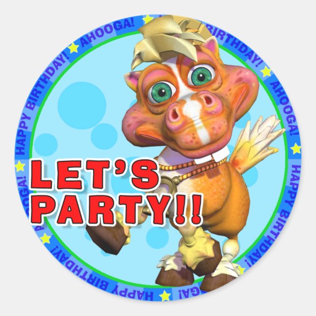 FÊTONS ! ! Stickers Anniversaire avec Bucky (Devant)