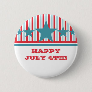 Fett. 4. Juli US Flagge Button