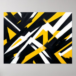 Fett Abstrakt - atemberaubender schwarzer Hintergr Poster