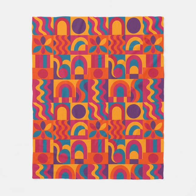 Fett Abstrakte Decke - lebhaftes Retro-Design (Vorderseite)