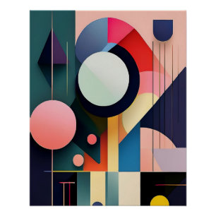 Fett Abstrakte geometrische Formen - Modernes Kuns Poster