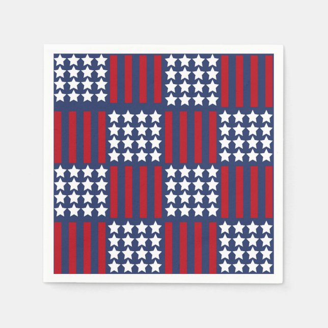 Fett American Spirit Stars & Stripes Celebration Serviette (Vorderseite)