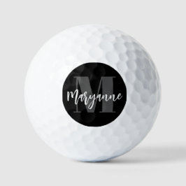 Fett Anfangsname Elegant Modernes Monogramm Golfball