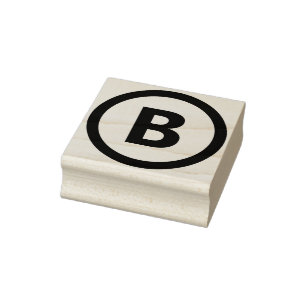 Fett anpassbarer Letter mit Circle Frame Border Gummistempel