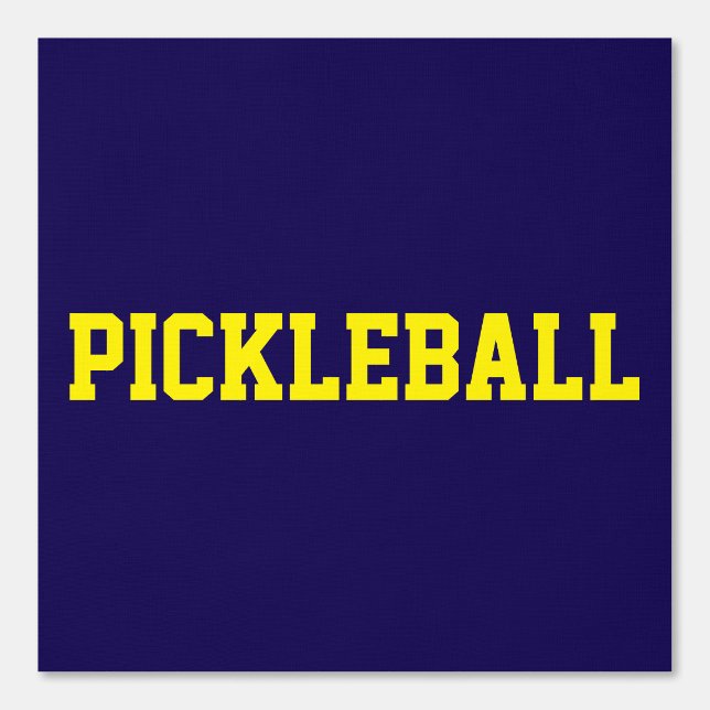 Fett-Athletic-Yellow PICKLEBALL Text auf Navy Blue Tapete (Vorderseite)