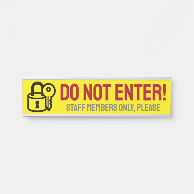 Fett, Aufmerksamkeit Grabbing "NICHT EINGREIFEN!"  Türschild (Vorderseite )