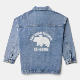 Fett-Bärensaison ist da - Weiß | Jeansjacke
