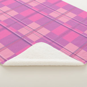 Fett Berry Violett Kariert Ästhetisch Sherpa Sherpadecke