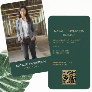 Fett Beruflicher Real Anwesen Chic Realtor QR Code Visitenkarte