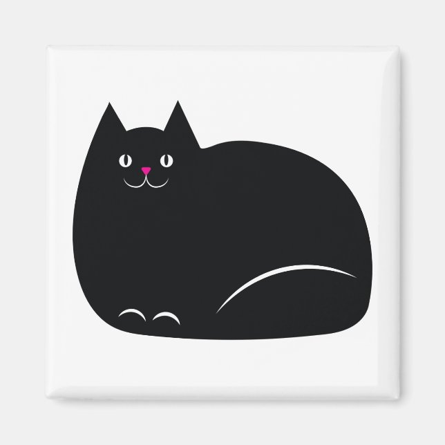Fett Black Cat Magnet (Vorne)