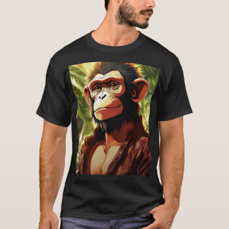 Fett Black Gorilla Print T-Shirt - Entfesseln Sie