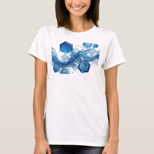 Fett Blau ABSTRACT ART Grafik T-Shirt v2
