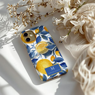 Fett Blau Italienisch Positano Zitrone Case-Mate iPhone Hülle
